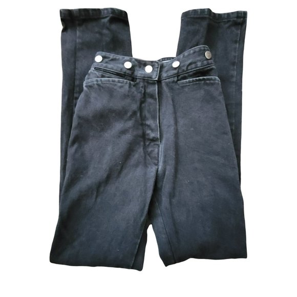 WAH Denim - Rare Vintage WAH Maker Black Button Front Adjustable Back Jeans JJ937